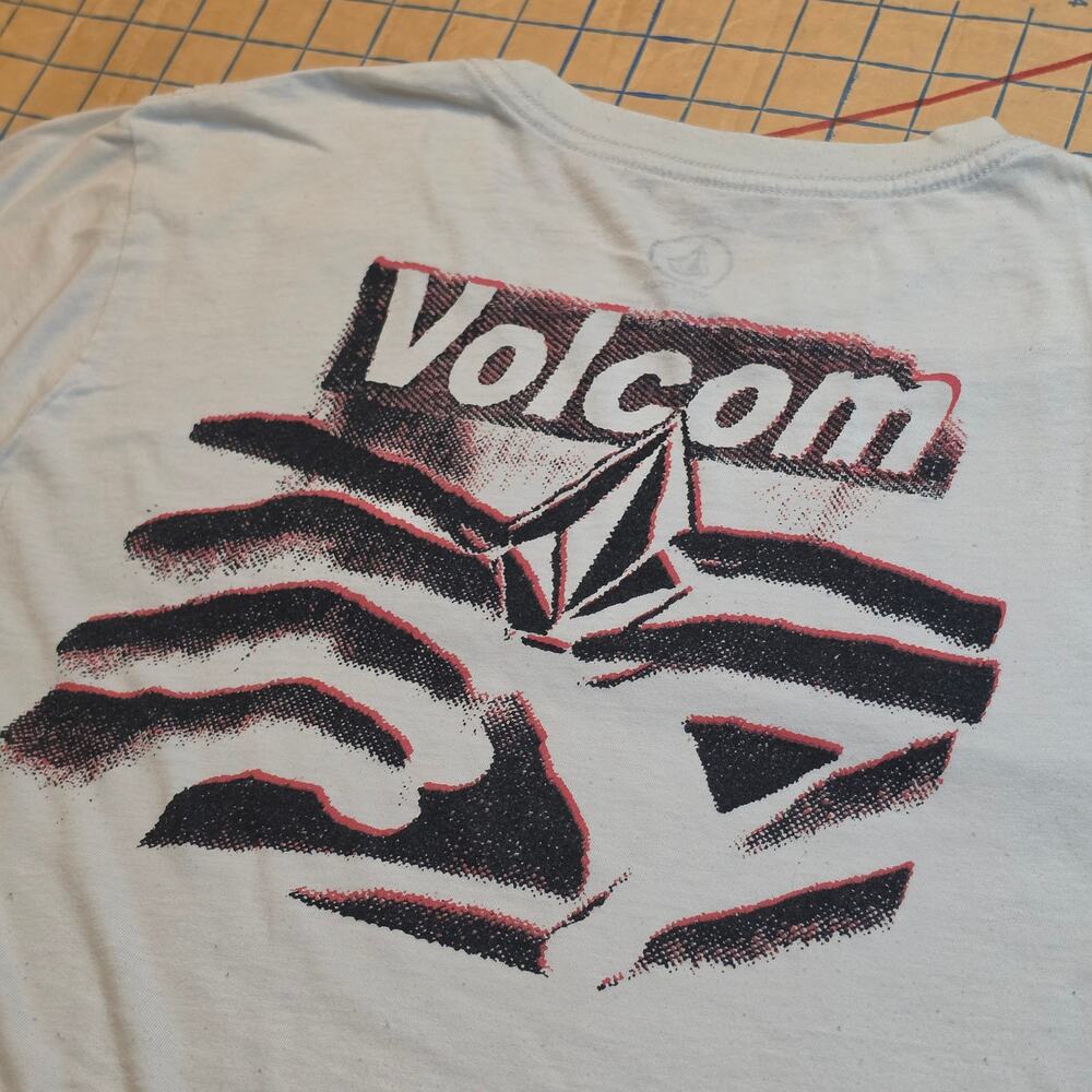 Volcom Graphic T-Shirt Off-White Medium Skater